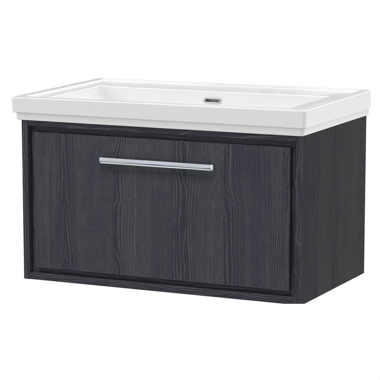 [BFIF2225H] Longnor 1 Drawer Wall Hung Vanity Unit with No Tap Hole Traditional Fireclay Basin - Choice of Size and Colour - Cutout