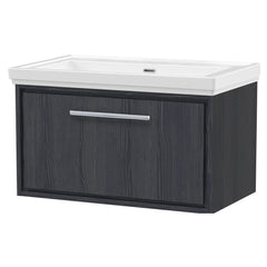 [BFIF2225H] Longnor 1 Drawer Wall Hung Vanity Unit with No Tap Hole Traditional Fireclay Basin - Choice of Size and Colour - Cutout