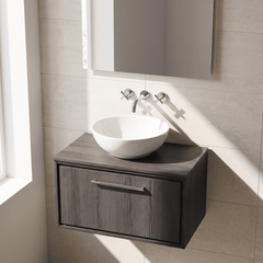 [BFIF2225W] Longnor 1 Drawer Wall Hung Vanity Unit with Worktop - Choice of Size and Colour