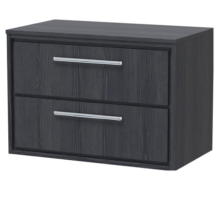 [BFIF2226W] Longnor 2 Drawer Wall Hung Vanity Unit with Worktop - Choice of Size and Colour - Cutout