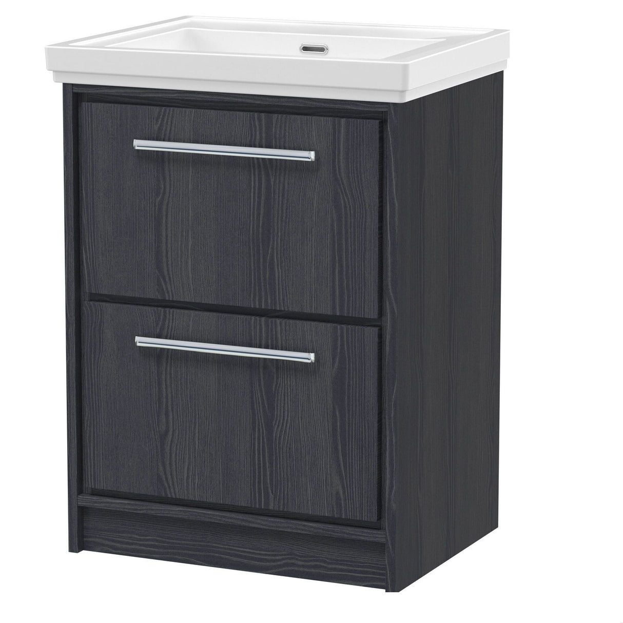 [BFIF2233H] Longnor 2 Drawer Floor Standing Vanity Unit with No Tap Hole Traditional Fireclay Basin - Choice of Size and Colour - Cutout