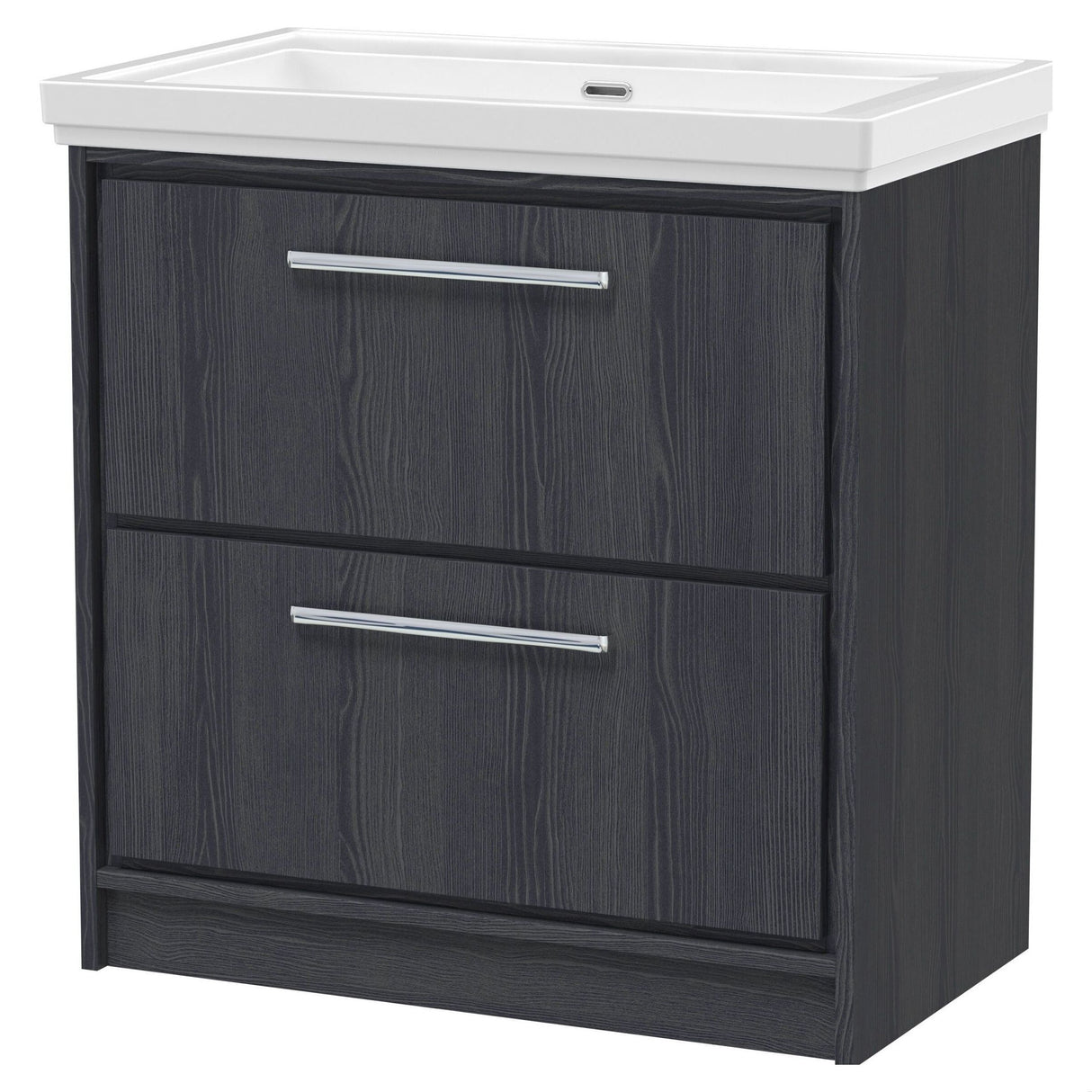 [BFIF2235H] Longnor 2 Drawer Floor Standing Vanity Unit with No Tap Hole Traditional Fireclay Basin - Choice of Size and Colour - Cutout