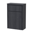 [BFIF2241] Contemporary Floor Standing WC Unit - 818 x 555 x 260mm - Graphite Grey Woodgrain - Cutout