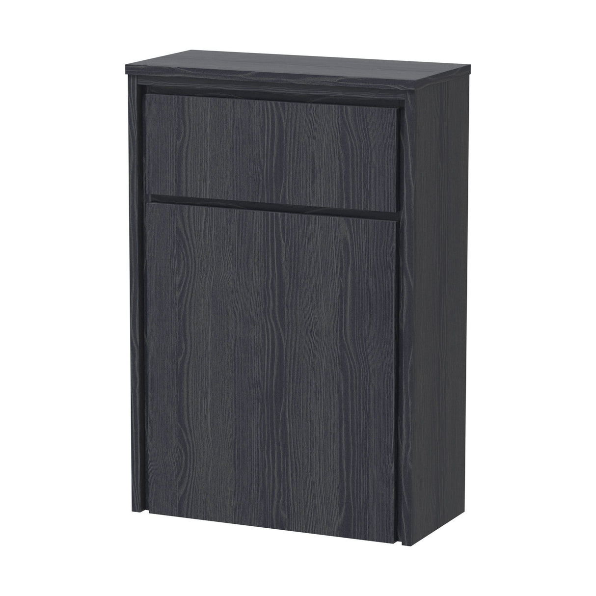[BFIF2241] Contemporary Floor Standing WC Unit - 818 x 555 x 260mm - Graphite Grey Woodgrain - Cutout