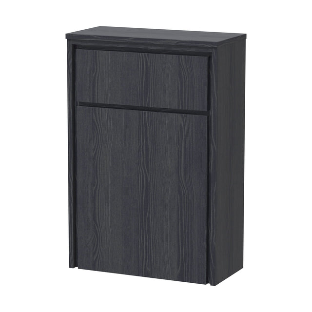 [BFIF2241] Contemporary Floor Standing WC Unit - 818 x 555 x 260mm - Graphite Grey Woodgrain - Cutout