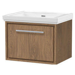 [BFIF2722H] Longnor 1 Drawer Wall Hung Vanity Unit with No Tap Hole Traditional Fireclay Basin - Choice of Size and Colour - Cutout