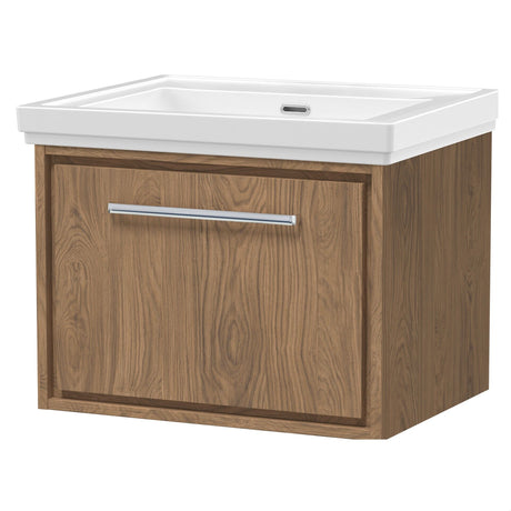 [BFIF2722H] Longnor 1 Drawer Wall Hung Vanity Unit with No Tap Hole Traditional Fireclay Basin - Choice of Size and Colour - Cutout