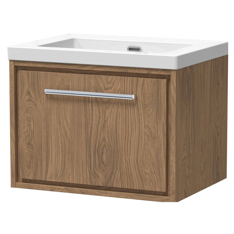 [BFIF2722K] Longnor 1 Drawer Wall Hung Vanity Unit with No Tap Hole Modern Fireclay Basin - Choice of Size and Colour - Cutout