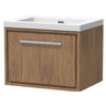 [BFIF2722K] Longnor 1 Drawer Wall Hung Vanity Unit with No Tap Hole Modern Fireclay Basin - Choice of Size and Colour - Cutout