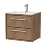 [BFIF2724C] Longnor 2 Drawer Wall Hung Vanity Unit with Minimalist Basin - Choice of Size and Colour - Cutout