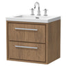 [BFIF2724M] Longnor 2 Drawer Wall Hung Vanity Unit with 3 Tap Hole Modern Fireclay Basin - Choice of Size and Colour - Cutout