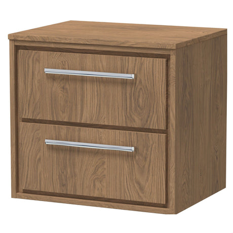 [BFIF2724W] Longnor 2 Drawer Wall Hung Vanity Unit with Worktop - Choice of Size and Colour - Cutout