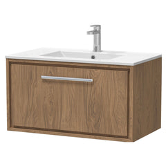 [BFIF2725C] Longnor 1 Drawer Wall Hung Vanity Unit with Minimalist Basin - Choice of Size and Colour - Cutout