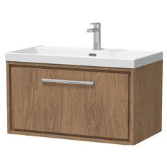 [BFIF2725E] Longnor 1 Drawer Wall Hung Vanity Unit with Thin Edge Basin - Choice of Size and Colour - Cutout