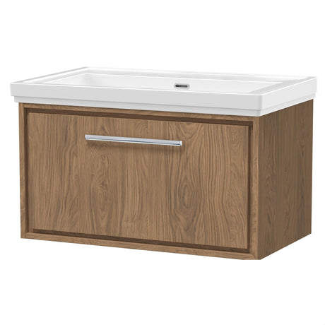 [BFIF2725H] Longnor 1 Drawer Wall Hung Vanity Unit with No Tap Hole Traditional Fireclay Basin - Choice of Size and Colour - Cutout