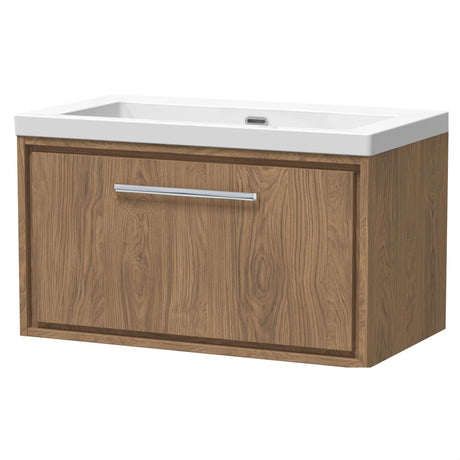 [BFIF2725K] Longnor 1 Drawer Wall Hung Vanity Unit with No Tap Hole Modern Fireclay Basin - Choice of Size and Colour - Cutout