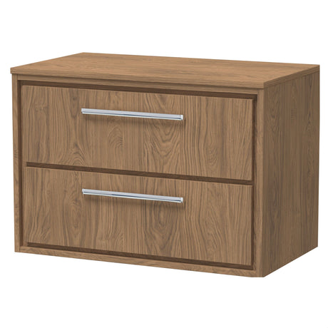[BFIF2726W] Longnor 2 Drawer Wall Hung Vanity Unit with Worktop - Choice of Size and Colour - Cutout