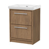 [BFIF2733H] Longnor 2 Drawer Floor Standing Vanity Unit with No Tap Hole Traditional Fireclay Basin - Choice of Size and Colour - Cutout