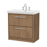 [BFIF2735B] Longnor 2 Drawer Floor Standing Vanity Unit with 3 Tap Hole Traditional Fireclay Basin - Choice of Size and Colour - Cutout