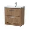 [BFIF2735E] Longnor 2 Drawer Floor Standing Vanity Unit with Thin Edge Basin - Choice of Size and Colour - Cutout