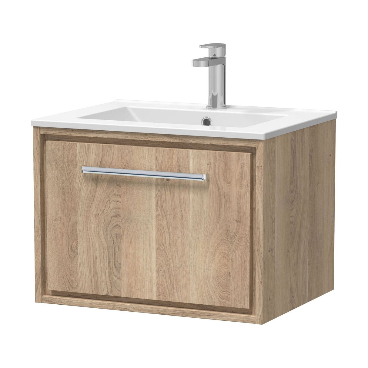 [BFIF3022C] Longnor 1 Drawer Wall Hung Vanity Unit with Minimalist Basin - Choice of Size and Colour - Cutout