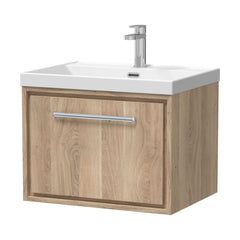 [BFIF3022E] Longnor 1 Drawer Wall Hung Vanity Unit with Thin Edge Basin - Choice of Size and Colour - Cutout