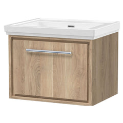 [BFIF3022H] Longnor 1 Drawer Wall Hung Vanity Unit with No Tap Hole Traditional Fireclay Basin - Choice of Size and Colour - Cutout