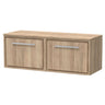 [BFIF3022W2] Longnor 2 Drawer Wall Hung Vanity Unit with Worktop - Choice of Colour - Cutout