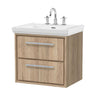 [BFIF3024B] Longnor 2 Drawer Wall Hung Vanity Unit with 3 Tap Hole Traditional Fireclay Basin - Choice of Size and Colour - Cutout