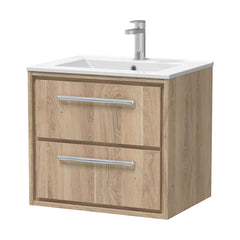 [BFIF3024C] Longnor 2 Drawer Wall Hung Vanity Unit with Minimalist Basin - Choice of Size and Colour - Cutout