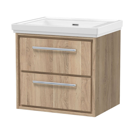 [BFIF3024H] Longnor 2 Drawer Wall Hung Vanity Unit with No Tap Hole Traditional Fireclay Basin - Choice of Size and Colour - Cutout