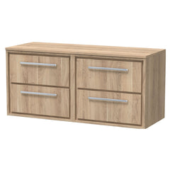 [BFIF3024W2] Longnor 4 Drawer Wall Hung Vanity Unit with Worktop - Choice of Colour - Cutout