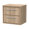 [BFIF3024W] Longnor 2 Drawer Wall Hung Vanity Unit with Worktop - Choice of Size and Colour - Cutout