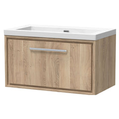 [BFIF3025K] Longnor 1 Drawer Wall Hung Vanity Unit with No Tap Hole Modern Fireclay Basin - Choice of Size and Colour - Cutout