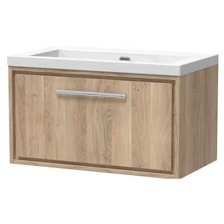 [BFIF3025K] Longnor 1 Drawer Wall Hung Vanity Unit with No Tap Hole Modern Fireclay Basin - Choice of Size and Colour - Cutout