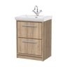 [BFIF3033A] Longnor 2 Drawer Floor Standing Vanity Unit with Traditional Fireclay Basin - Choice of Size and Colour - Cutout