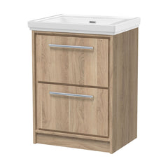 [BFIF3033H] Longnor 2 Drawer Floor Standing Vanity Unit with No Tap Hole Traditional Fireclay Basin - Choice of Size and Colour - Cutout