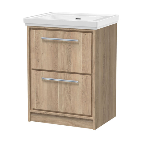 [BFIF3033H] Longnor 2 Drawer Floor Standing Vanity Unit with No Tap Hole Traditional Fireclay Basin - Choice of Size and Colour - Cutout