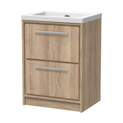 [BFIF3033K] Longnor 2 Drawer Floor Standing Vanity Unit with No Tap Hole Modern Fireclay Basin - Choice of Size and Colour - Cutout
