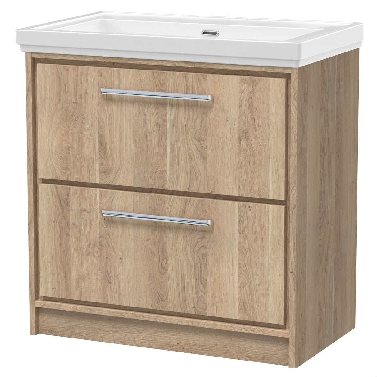 [BFIF3035H] Longnor 2 Drawer Floor Standing Vanity Unit with No Tap Hole Traditional Fireclay Basin - Choice of Size and Colour - Cutout