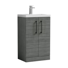 [BFLE004EH018] Bramshall Floor Standing Cloakroom Vanity Basin Unit with Choice of Finish, Handle Finish and Size - Cutout
