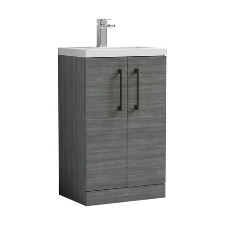 [BFLE004EH018] Bramshall Floor Standing Cloakroom Vanity Basin Unit with Choice of Finish, Handle Finish and Size - Cutout