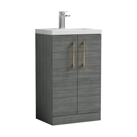 [BFLE004EH1516] Bramshall Floor Standing Cloakroom Vanity Basin Unit with Choice of Finish, Handle Finish and Size - Cutout