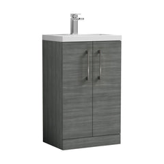 [BFLE004EH716] Bramshall Floor Standing Cloakroom Vanity Basin Unit with Choice of Finish, Handle Finish and Size - Cutout