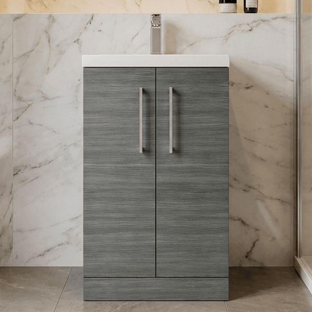 [BFLE004E] Bramshall Floor Standing Cloakroom Vanity Basin Unit with Choice of Finish, Handle Finish and Size - Silo