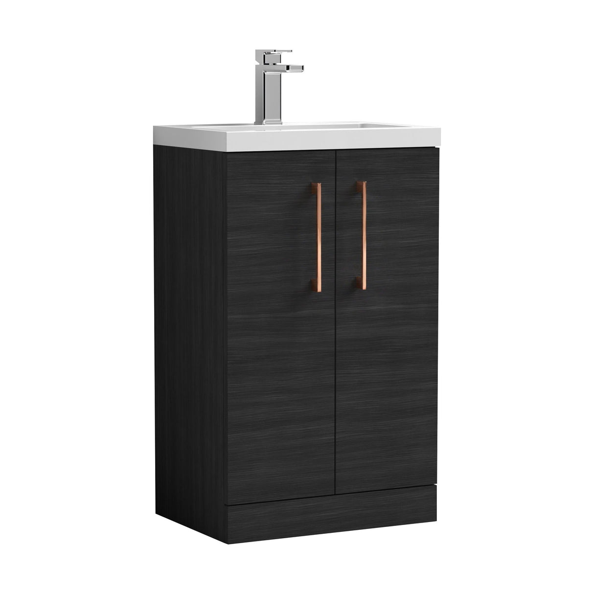 [BFLE005EH019] Bramshall Floor Standing Cloakroom Vanity Basin Unit with Choice of Finish, Handle Finish and Size - Cutout