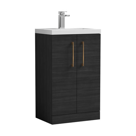 [BFLE005EH1516] Bramshall Floor Standing Cloakroom Vanity Basin Unit with Choice of Finish, Handle Finish and Size - Cutout