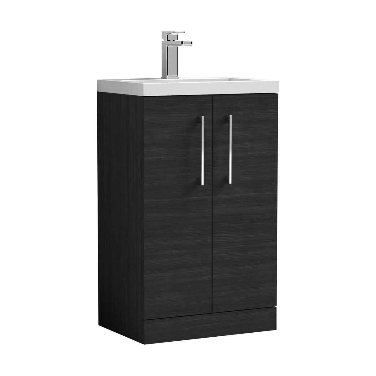 [BFLE005E] Bramshall Floor Standing Cloakroom Vanity Basin Unit with Choice of Finish, Handle Finish and Size - Cutout
