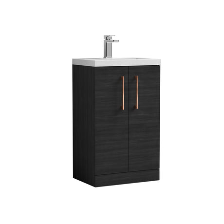 [BFLE005H019] Bramshall Contemporary Compact Floor Standing Vanity Basin Unit with Polymarble Basin, 500mm, Choice of Colour and Handle Finish - Cutout