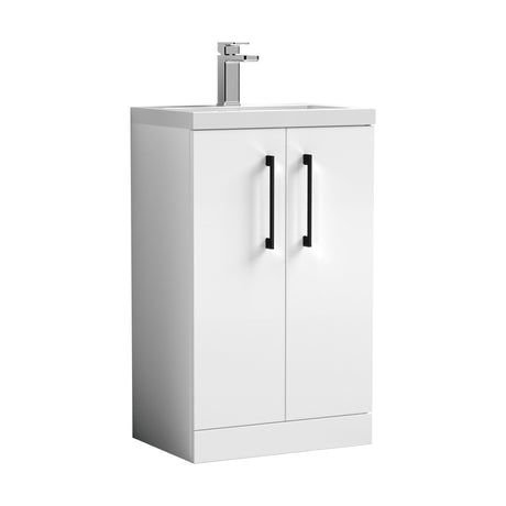 [BFLE006EH018] Bramshall Floor Standing Cloakroom Vanity Basin Unit with Choice of Finish, Handle Finish and Size - Cutout